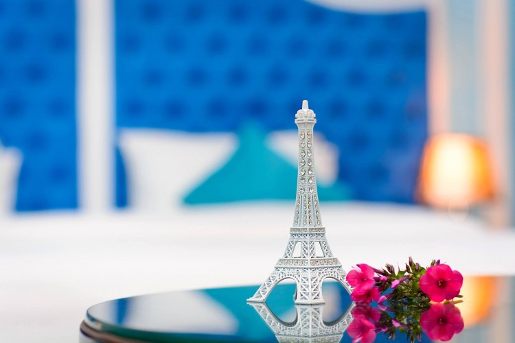 Small Eiffel Tower in luxury room
